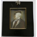 A portrait miniature of an 19th century gentleman, signed Zenner, overall 15 x 13 cm.