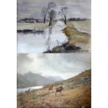 Margaret Parker (1925 - 2012), River scene, signed, watercolour, 27 x 37 cm, together with a