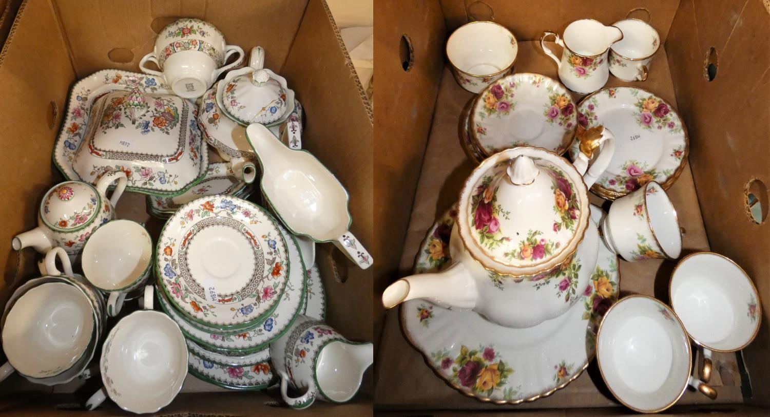 Royal Albert 'Country Roses' part dinner service, 20 pieces, together with Copeland Spode part