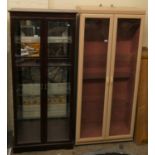 Two glazed display cabinets (2).