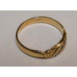 An Edwardian 18ct gold and diamond band ring, weight 2.5 gm.