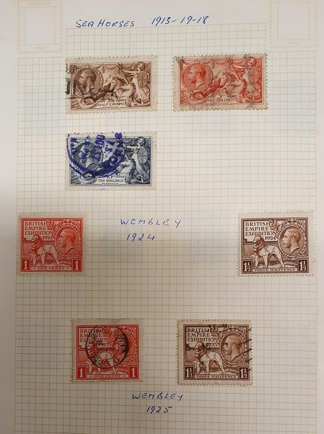 A stamp album, to include a Penny Black, 7 x Penny Red, red 1/2D, 4 x Blue Two Penny, various - Image 5 of 5