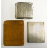 Two silver cigarette cases, 8 oz.