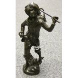 A bronze statue of a Moreau Grape Picker, c.1960's, height 36cm.