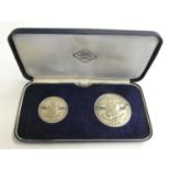 Of Prince of Wales Investiture interest; a limited edition set of two medals, Britannia standard