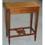 A mahogany side table.