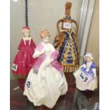 Royal Doulton figurine 'Dinky Do' HN 1678, Royal Worcester Figurine 'Grandmothers Dress', R.W.