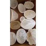 11 various Victorian pottery jelly moulds, to include Brown & Polsons Corn Flower Blanc Mange and