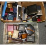 A large quantity of used jewellery and watch boxes, to include Harrods, Omega, Rotary and Samuels (