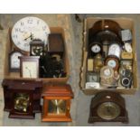 2 boxes of mainly mantle and carriage clocks (2)