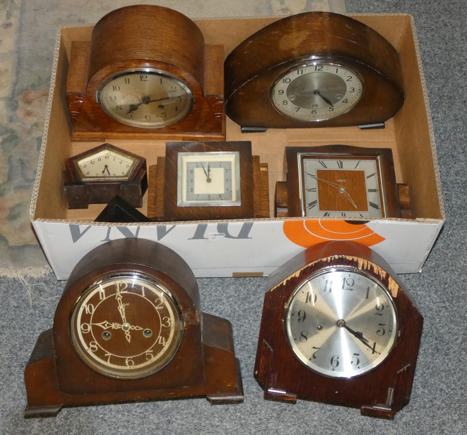 3 boxes of wall, mantle and carriage clocks (3). - Image 2 of 4