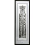 Gary Hodges, signed limited edition print Cheetah 591/850, 62x16cm