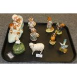 Border Fine Arts- world of Beatrix Potter money box, 5 Beswick Beatrix Potter figurines, Royal