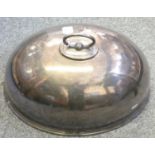 A Walker & Hall large electroplate oval meat dish cover, 50x38cm