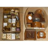 A box of carriage clocks and a box of mantle clocks (2).