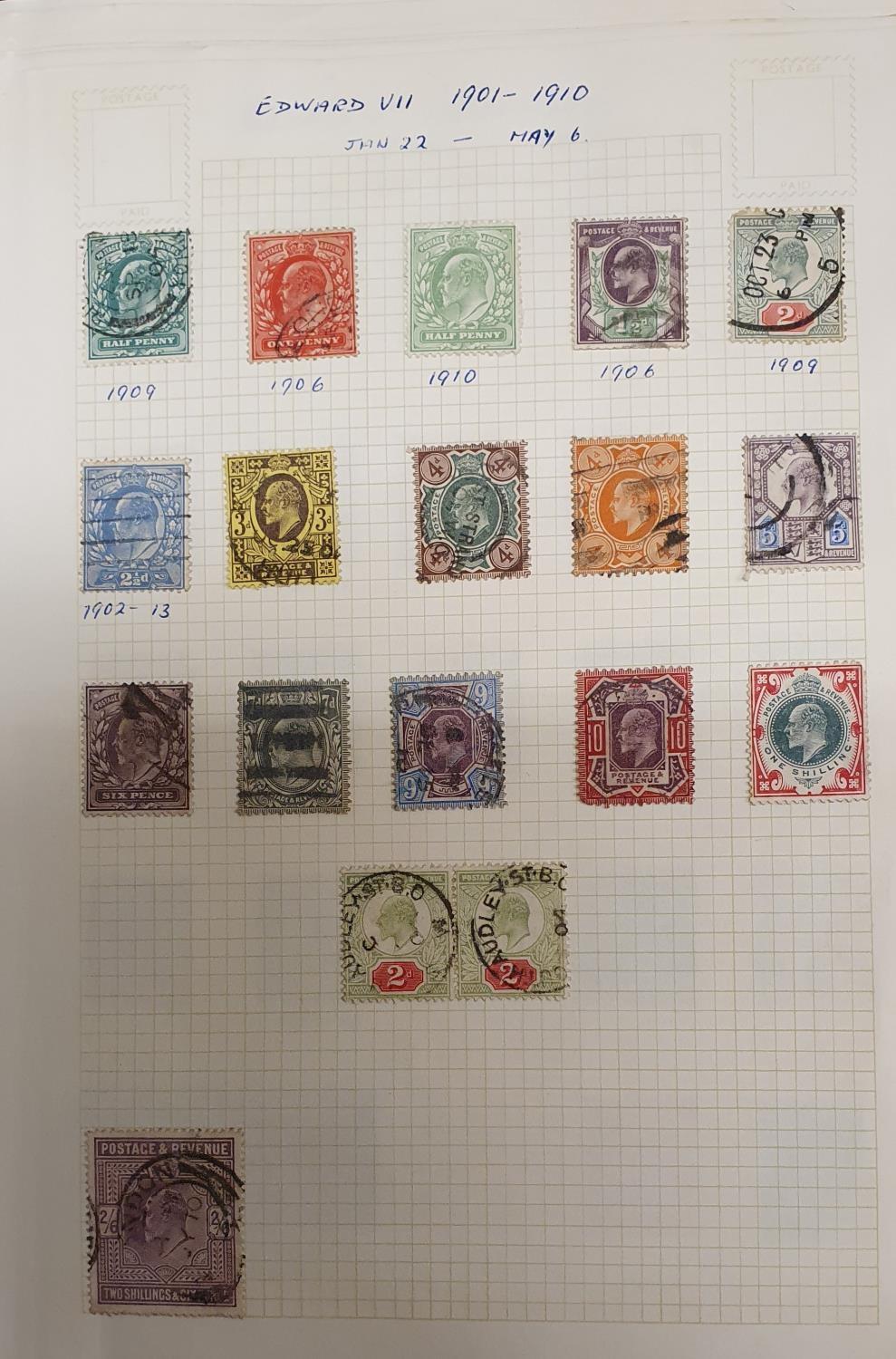 A stamp album, to include a Penny Black, 7 x Penny Red, red 1/2D, 4 x Blue Two Penny, various - Image 4 of 5