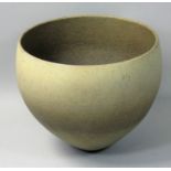 Ruth King (b.1955), a large stoneware bowl on small conical foot, diameter 18cm, height 16cm.