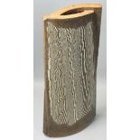 Paul Brown (1921 - 2000), an unusual stoneware vase resembling tree bark, signed to the base, height