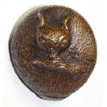 British Art Medal Society, Ron Dutton (1974 - 2017), squirrel statue, unsigned, 5.5 cm.