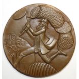 British Art Medal Society, John Lobban, Homage to Collectors, 1990, bronze, 69 of 85, cast by Tallix