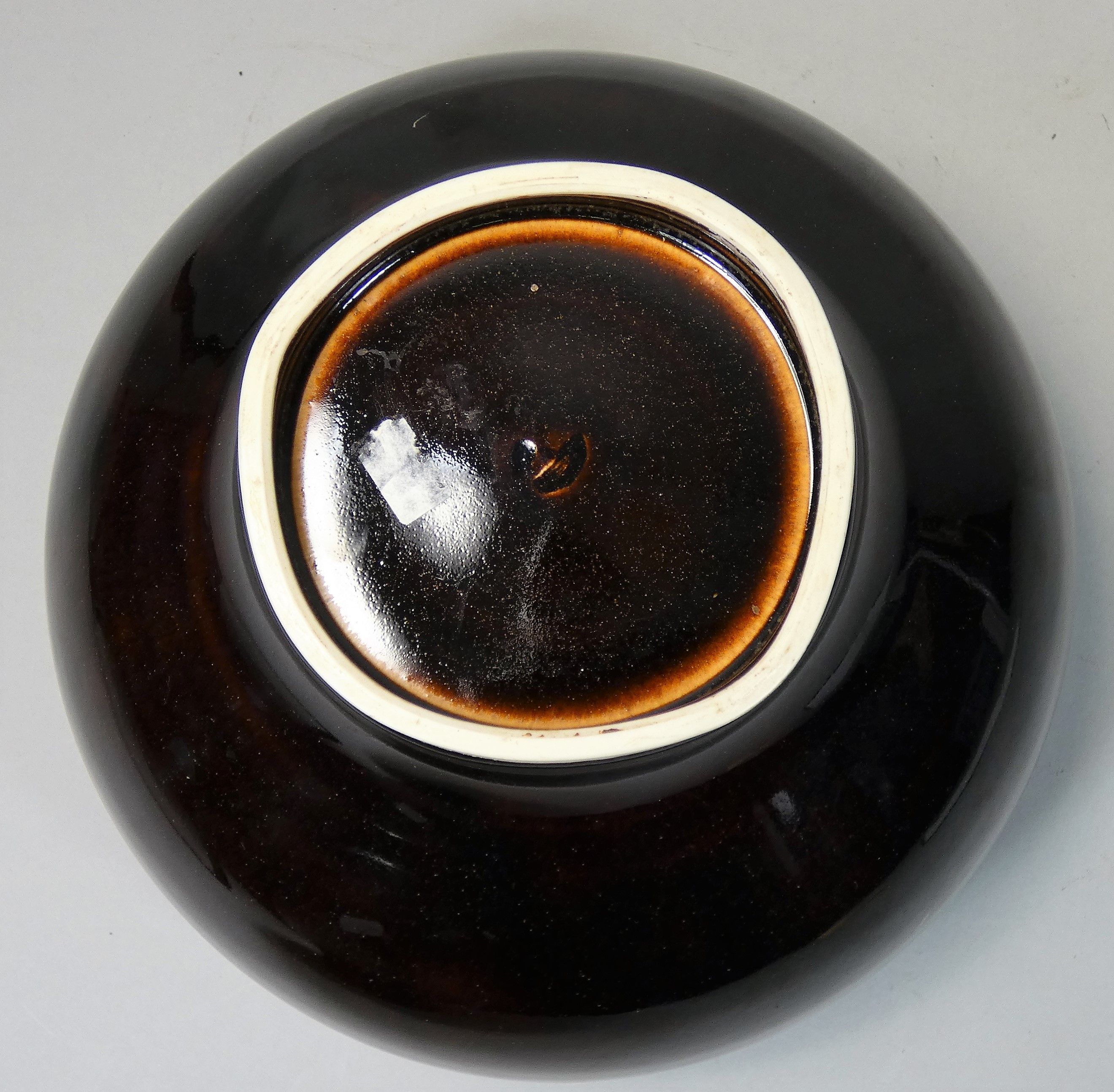 Chris Carter (b.1945), a porcelain brown glazed bowl, no makers mark, diameter 20.5cm. - Image 3 of 3