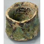 Ewen Henderson (1934 - 2000), a large hand formed stoneware tea bowl or unomi, using multiple