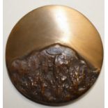 British Art Medal Society, Ron Dutton (1974 - 2017), Fleetwith Gable Edge, 1980, bronze, stamped 2 -