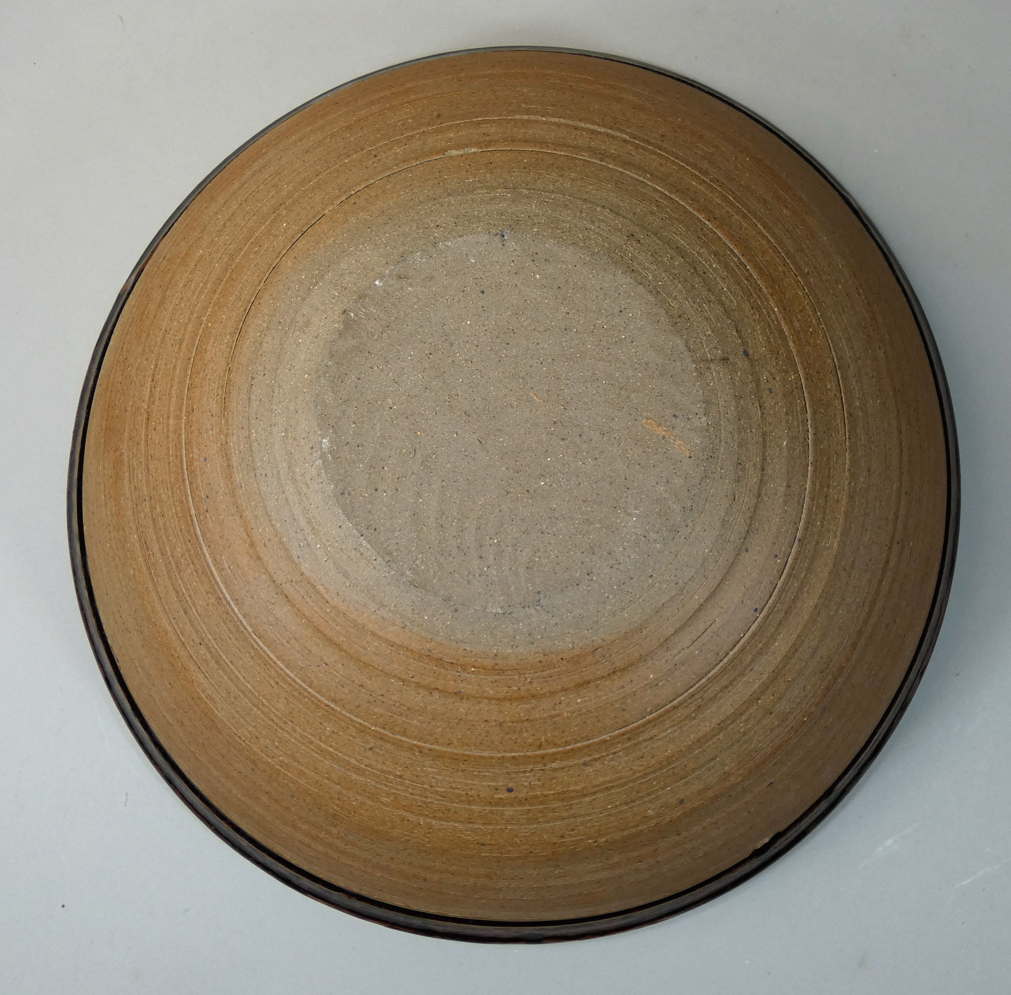 Charles Bound (b.1939), a large stoneware dish with abstract pattern, purchased from the artist, - Image 2 of 3
