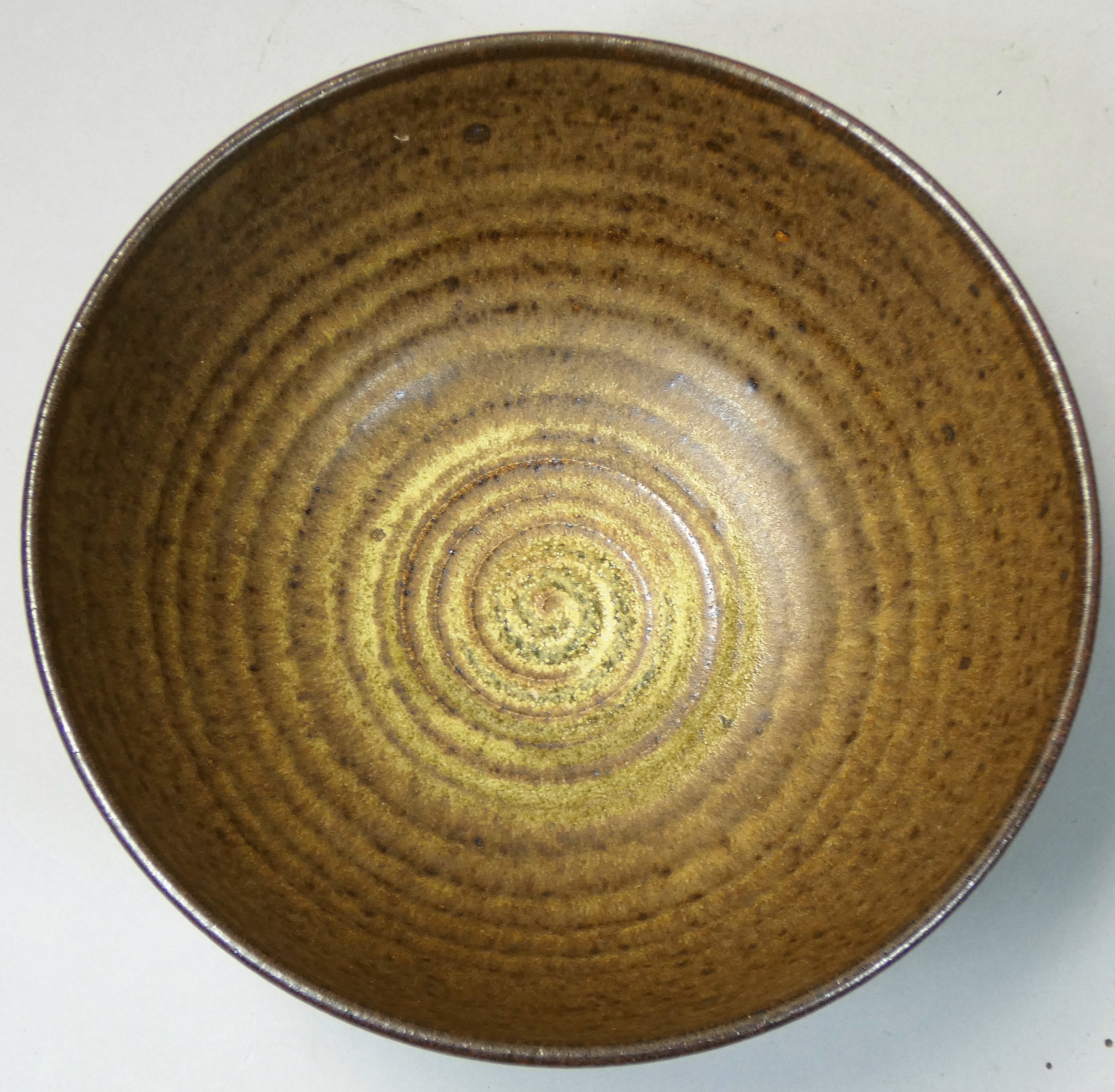 Mick Arnup, a stoneware bowl with spiral design, signature to base, diameter 21cm. - Image 2 of 4