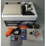 A boxed Nintendo Entertainment System console, complete and working, serial No. PM1769696, with