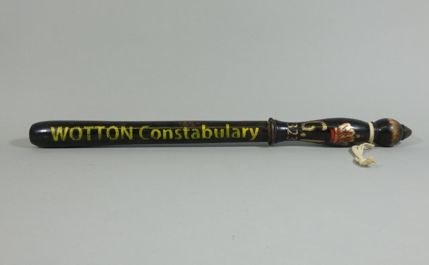 A Wotton Constabulary police batton, marked 'G.R. 3232', length 51cm. - Image 3 of 3