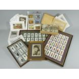 An extensive collection of cigarette cards loose and in frames, to include Brooke Bonde Tea, John