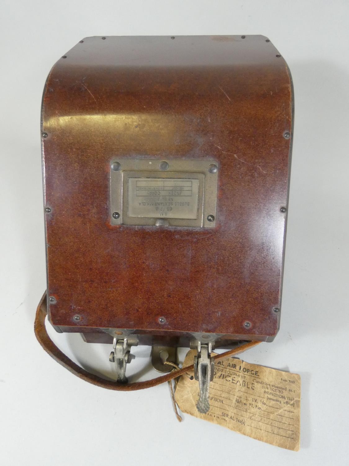 Of Royal Air Force interest; a mahogany cased bubble sextant, model MK.IX, serial No. 3478/44, - Image 2 of 2