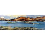 A framed carriage print depicting 'Kyles of Bute, Firth of Clyde', signed bottom left 'Alasdair