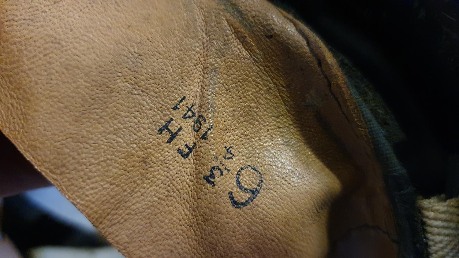 A Belgium WWII metal helmet, stamped BMB and another WWII helmet dated 1941 (2). - Image 4 of 4