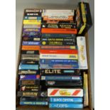 Approximately fifty ZX Spectrum cassette tape games in large cases or card boxes, software houses to