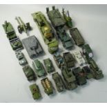 Various Makers - a collection of die-cast military army vehicles, to include Solido Char Tigre,