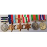 A group of six awarded to Private A.L. Dumbrill Royal Irish Fusiliers, General Service bars