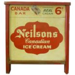 A double sided free standing advertising sign, 'Neilsons Canadian Ice Cream', 76 x 70cm.