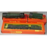 Hornby ?OO? gauge ? three boxed Tri-ang models; R.152 0-6-0 Diesel Shunter Green Livery, R.259 4-6-2