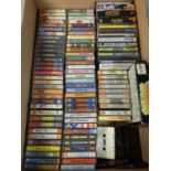 Approximately one hundred Amstrad 464/664/6128 cassette tape games in small cases, all fast