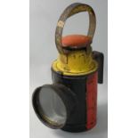 A 4 aspect LMS (War Dept) yellow and red fogging hand-lamp, complete with burner and reflector.