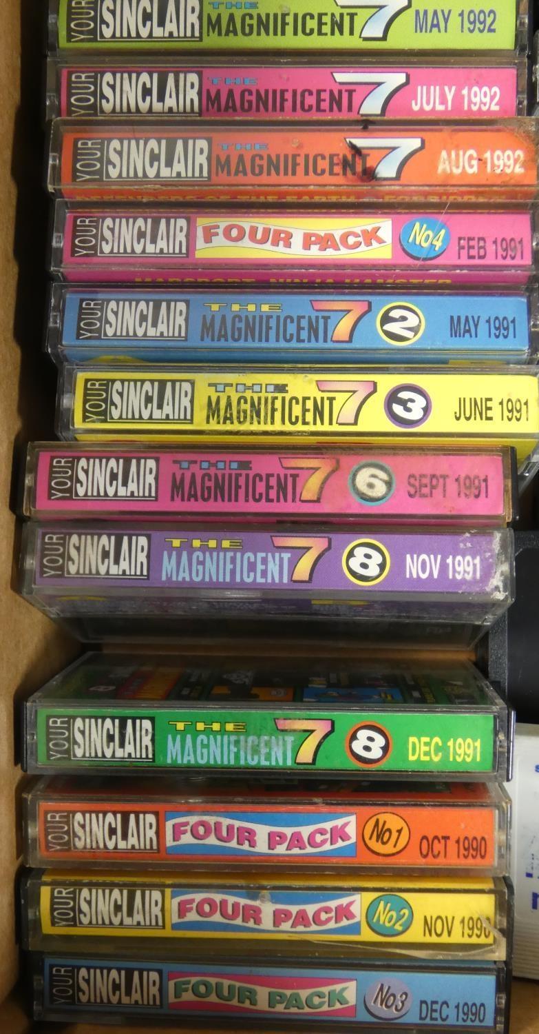 Approximately eighty ZX Spectrum magazine cover cassette tape games in small cases, with full - Image 4 of 6