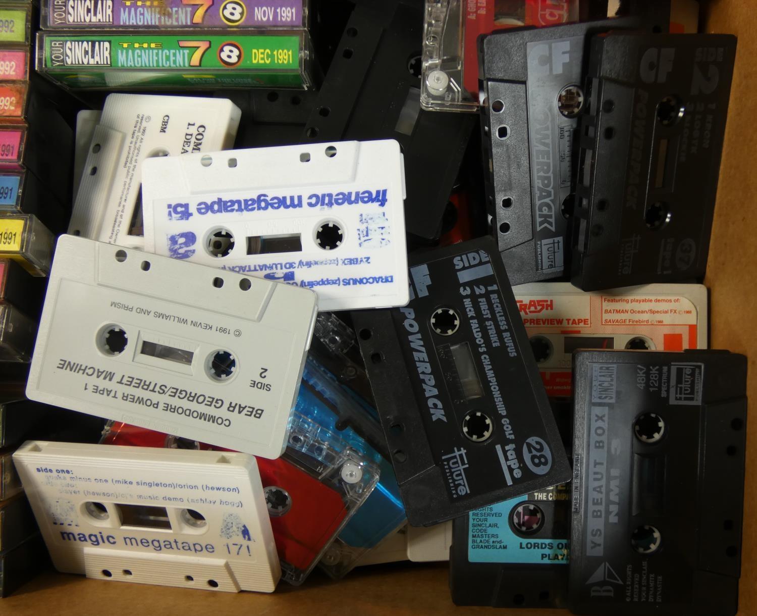 Approximately eighty ZX Spectrum magazine cover cassette tape games in small cases, with full - Image 6 of 6