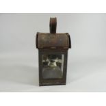 An LMS general purpose hand lamp with matching burner, height 28cm.