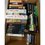 Approximately thirty early IBM PC games and software on floppy disks in large cases, to include