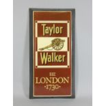 A raised rectangular enamel sign 'Taylor Walker Est London 1730', 55 x 27cm.
