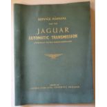 Jaguar Automatic Transmission service manual, with hand written notes.