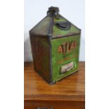 An Atlas Motor Oil 1 gallon can.