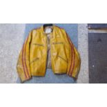 A Lewis Leathers yellow Aviakit jacket, size 44.